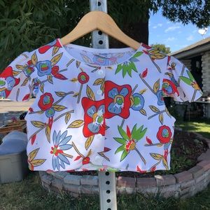 Vintage Floral Crop Top